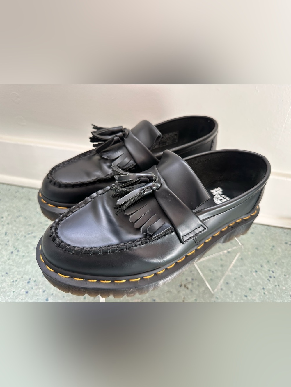 Dr. Martens Adrian Bex - Black Leather Tassel Loafers